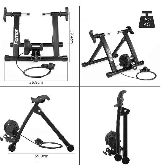 femor fahrradtasche Femor Bike Trainer Stand 8 Level Resistance Exercise Bicycle 7073-13
