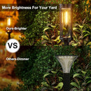 BITPOTT OUTDOOR SOLAR PATHWAY LIGHTS 6 PACK WARM WHITE PW-T-006 - BLACK - Like New