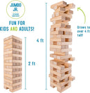 Giant Tumbling Timber Toy Jumbo JR 56 Pieces Carry Bag WT261644A - Wood - Brand New