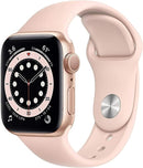 Apple Watch 6 GPS + LTE 44mm Gold Aluminum Pink Sand Sport Band - M07G3LL/A - Like New