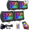 ASLONG 4PCS 4" LED Pods Flood Work Light Bar Multi-Color Chasing RGB - BLACK Like New