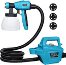 Tilswall 800W HVLP Paint Sprayer High Power Electric Spray Gun 3 Nozzle - BLUE - Like New