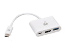 IOGEAR USB-C to 1 to 3 Adapter - 1 HDMI Out - 1 USB A Out - 1 USB-C -