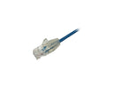 StarTech N6PAT6BLS Cat6 Ethernet Cable - 6 ft - Blue - Slim - Snagless RJ45