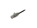 StarTech N6PAT6INBKS Cat6 Ethernet Cable - 6 in - Black - Slim - Snagless RJ45