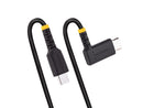 StarTech.com 6in (15cm) USB C Charging Cable Right Angle - 60W PD 3A - Heavy