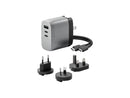 Alogic 3x 67W Rapid Power Multi Country GaN Charger - Space Grey WCM3X67-SGR