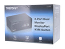 TRENDnet 2-Port Dual Monitor DisplayPort KVM Switch with Audio, 2-Port