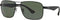 RAY BAN Men's Metal Square Sunglasses RB3516 - Green Polarized/Matte Black Like New