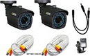 Q-See MegaPixel Resolution 900 TV Lines 3.6mm 60FT BNC QM9901B 2 Camera - Black - Like New