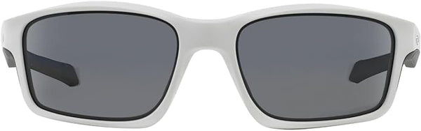 Oakley Men's OO9247 Chainlink Rectangular Sunglasses Grey Polarized/Matte White Like New
