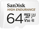SanDisk 64GB High Endurance Video MicroSDXC Card with Adapter for Dash
