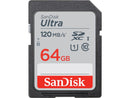 SanDisk 64GB Ultra SDXC UHS-I Memory Card - 120MB/s, C10, U1, Full HD