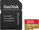 SanDisk 128GB Extreme microSDXC UHS-I Memory Card with Adapter - Up to