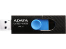 ADATA UV320 USB 3.1 64 GB Quick Slide Capless Flash Drive Black