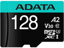 ADATA Premier Pro 128GB MicroSDXC UHS-I U3 V30 Class 10 A2 MircoSD Memory
