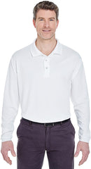 Ultraclub 8405LS Men Long Sleeve Performance Polo - Brand New