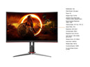 AOC C32G2 32" Curved Frameless Gaming Monitor FHD, 1500R Curved VA, 1ms