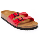 0041863 Birkenstock Ibiza Birko-Flor Men Sandals TANGO RED PATENT 12 WOMEN Like New