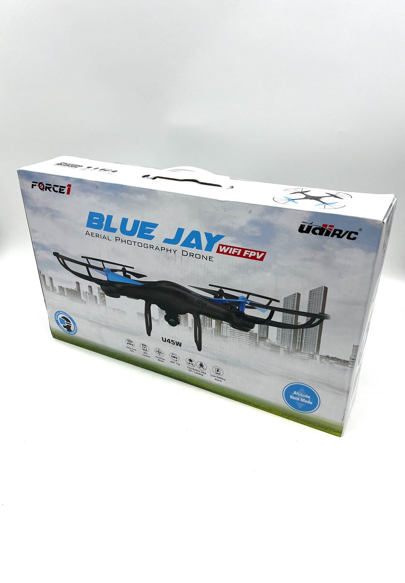 Force1 U45W FPV Drone Camera for Adults VR Ready Quadcopter RTF - BLACK/BLUE Like New