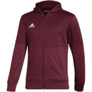 FQ0087 Adidas Issue Full Zip Jacket Team Collegiate Burgundy Melange XL - Like New