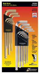 BONDHUS BALL END L-WRENCH DOUBLEPK W/BRITEGUARD & GOLDGUARD FINISH 20399 - Like New