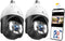 SYMYNELEC 5GHz/2.4GHz 2x Light Bulb Security Camera PTC-03-5G-2PCS - Black/White Like New