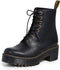 23921001 Dr. Martens Women's Shriver Hi Fashion Boot Black Burnished Wyoming 8 Like New