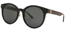 Gucci Grey Round Ladies Sunglasses GG0416SK 002 55 GRAY/BLACK/MULTICOLOR - Like New