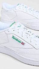 REEBOK CLUB C 85 SHOES SIZE 10 WHITE/GREEN - Like New