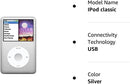 Apple iPod Classic 7th Generation 120GB MP3 MP4 Player MB562LL/A White - Like New