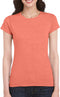 Gildan 64000L Ladies Softstyle T Shirt Heather Orange 2XL Like New