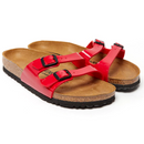 0041863 Birkenstock Ibiza Birko-Flor Men Sandals TANGO RED PATENT 12 WOMEN Like New