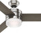 Hunter 54in Contemporary Ceiling Fan with Remote Control - Brushed Nickel Like New