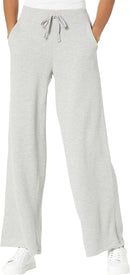 Hanes Alternative Cotton Modal French Terry Wide Leg Pants Heather Grey S - Like New