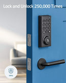 eufy Keyless Entry Door Lock Bluetooth Electronic Deadbolt T8500083 BLACK Like New