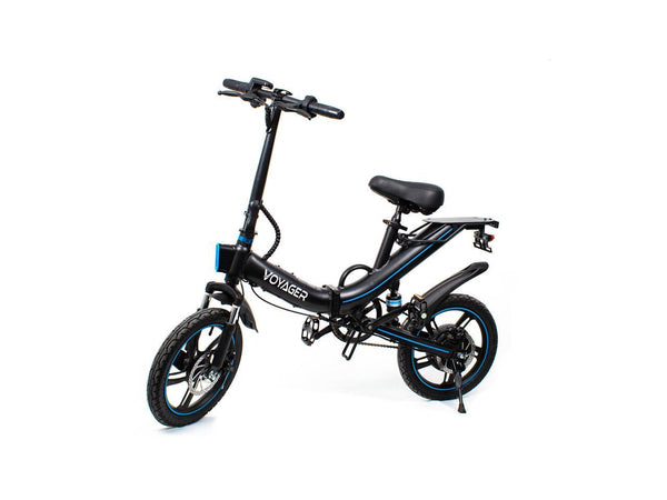 Voyager Radius Pro V2 Electric Bike, 450W Motor, BIKE-4050RP-BLK-V2 - BLACK/BLUE Like New
