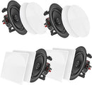 Pyle 8” 4 Bluetooth Flush Mount 2-Way Speaker System PDICBT286 - BLACK/WHITE - Like New