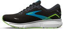 1103931D006 BROOKS MEN'S GHOST 15 NEUTRAL RUNNING SHOE BLACK/GREEN SIZE 9.5 - Like New