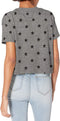 5114EA Hanes Alternative Women's Cropped T shirt Eco Grey Stars S Like New