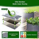 Olle 2 Pack 17" Tall Durable Round Raised Garden Mid-Grey 24" X 17" - Like New