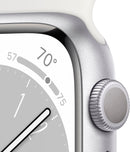 Apple Watch Series 8 GPS 41mm Aluminum Case with White Sport Band MP6L3LL/A - Like New