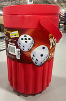 EASTPOINT GIANT YAHTZEE: POLYPROPYLENE LAWN DICE GAME FOR 2-8 PLAYERS - RED - Like New