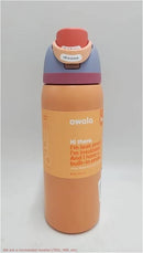 OWALA FREESIP 32 OZ STAINLESS STEEL WATER BOTTLE - TANGY TANGO WITH ORANGE LID - Like New