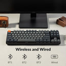 KEYCHRON K8 TENKEYLESS MECHANICAL KEYBOARD BACKLIGHT BLUETOOTH RED SWITCH - GRAY - Like New