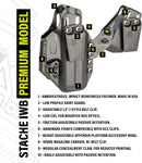 BLACKHAWK Stache Premium IWB Holster Concealed Carry,mag Carrier Included -BLACK - Like New