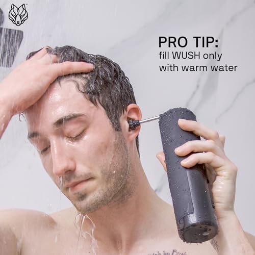 Black Wolf Wush Pro - Water Powered Ear Cleaner - 6 Reusable Tips - Black Like New