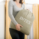 INTEX Dura-Beam Deluxe Air Mattress 13" TWIN Built-in Electric Pump - GRAY - Like New