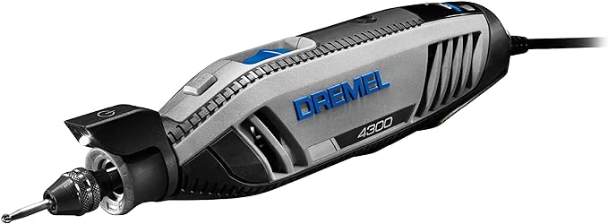 Dremel 4300-5/40 High Performance Rotary Tool Kit LED Light 4300-DR-RT - Gray Like New