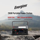 ENERGIZER 293W PORTABLE POWER STATION FLASHLIGHT LITHIUM SOLAR GENERATOR - Like New